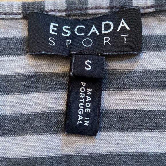 ESCADA Sport Striped Cotton Long Sleeve T-Shirt - Picture 6 of 9